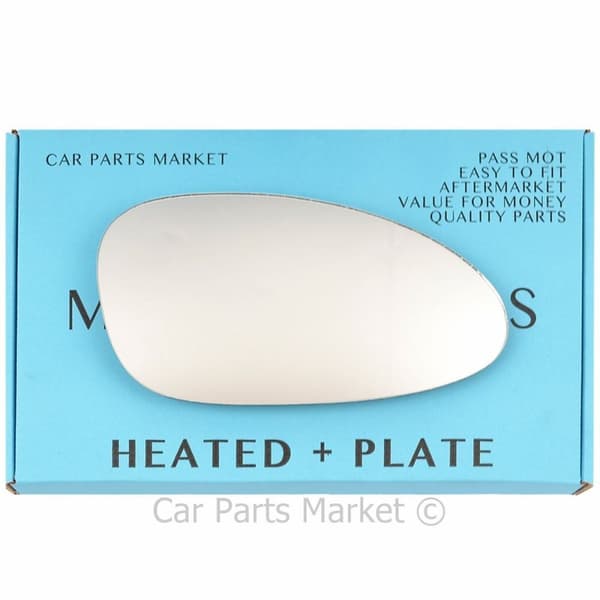 Right Side Wing Mirror Glass For Porsche 968 92-95 Heated + Plate