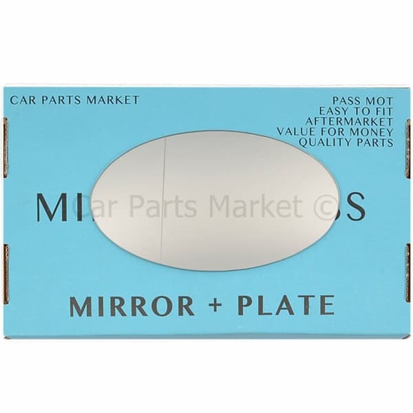 For BMW z3 coupe 97-03 Left Passenger Side Aspheric Wing Mirror Glass +Plate