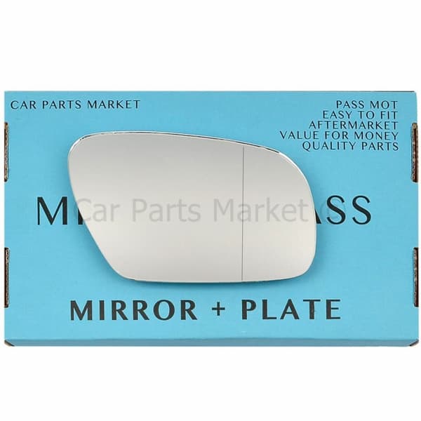 For BMW z1 89-91 Right Driver Side Aspheric Wing Mirror Glass with Plate