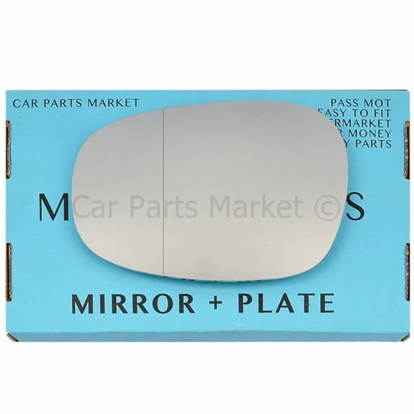 For BMW 3 Series 08-12 Left Passenger Side Aspheric Wing Mirror Glass with Plate