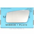 Miniatyrbillede 1 af 2: For Audi 100 200 82-91 Left Side Aspheric Wing Door Mirror Glass with Plate
