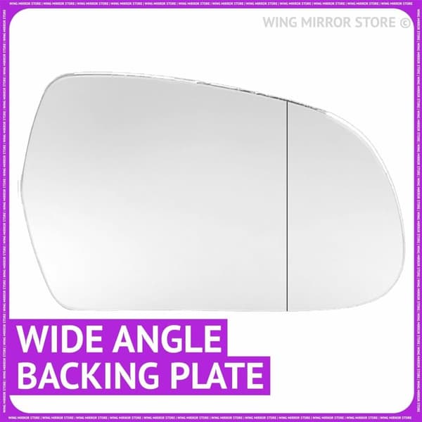 For Audi A4 2010-2015 Right Driver Side Aspheric Wing Mirror Glass with Plate