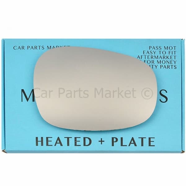 For BMW 3 Series 08-12 Right Driver Side Electric Wing Mirror Glass with Plate