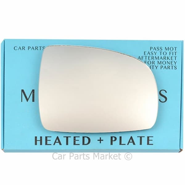 Right Driver Side Wing Mirror Glass For Nissan Note 2006-2013 Heated + Plate
