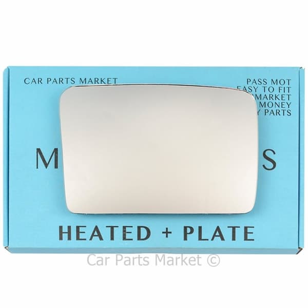 Right Side Wing Mirror Glass For Nissan Terrano 1987-1992 Heated + Plate