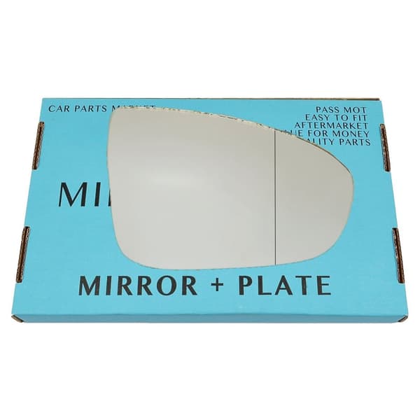 For Vauxhall Meriva B 10-16 Right Driver Aspheric Wing Mirror Glass with Plate