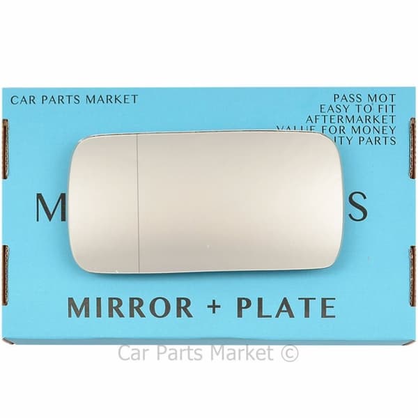 Left Side Wide Angle Wing Door Mirror Glass For Alfa Romeo 145 146 +Plate