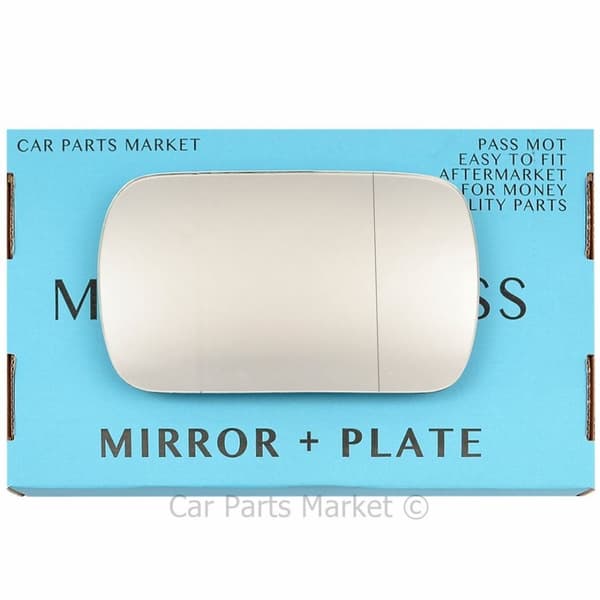 Right Wide Angle Wing Door Mirror Glass For Alfa Romeo 164 Super 93-97 +Plate