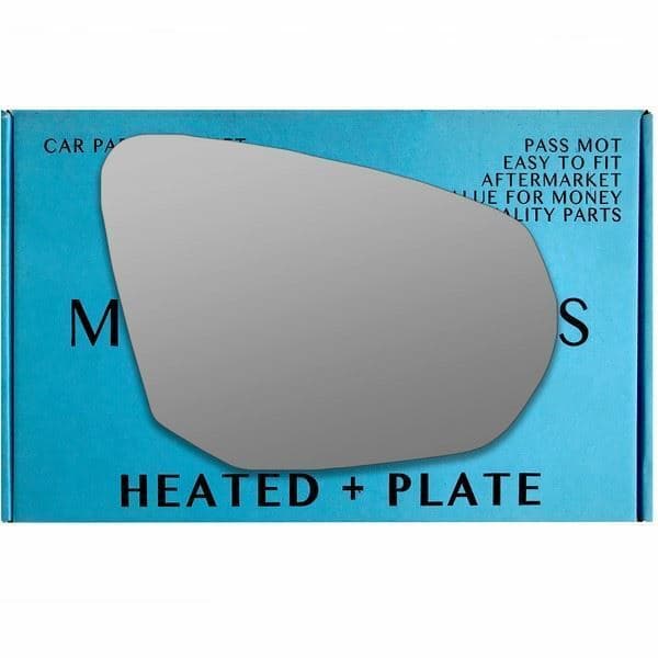For Audi Q2 2016-22 Right Driver Side Wing Mirror Glass electric Plate