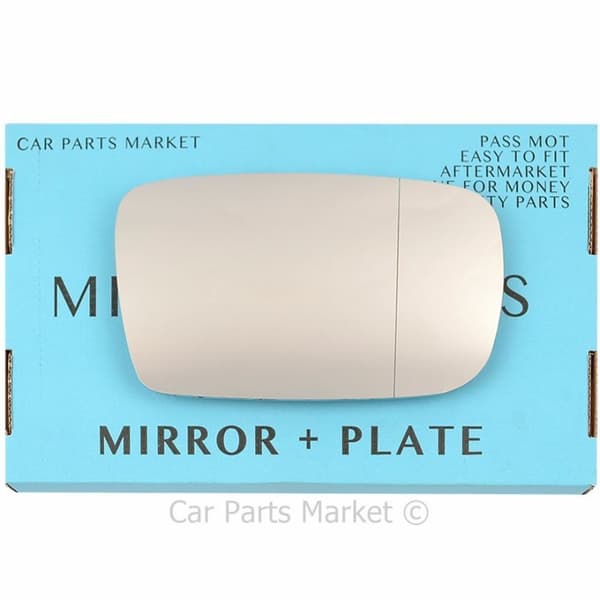 Right Driver Side Wide Angle Wing Mirror Glass For Toyota Yaris 1999-05 + Plate
