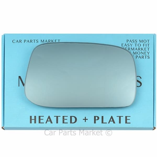For Fiat Ulysse 02-11 Right Driver Side Electric Blue Wing Mirror Glass w/ Plate