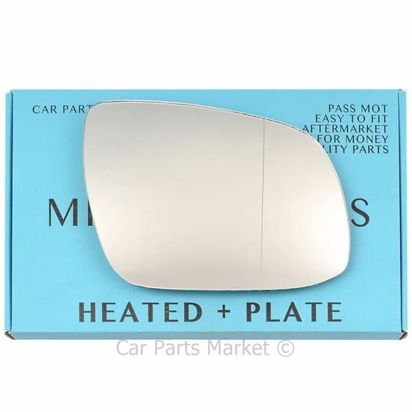 Right Driver Side Wide Angle Wing Mirror Glass For Kia Rio 10-11 Heated + Plate
