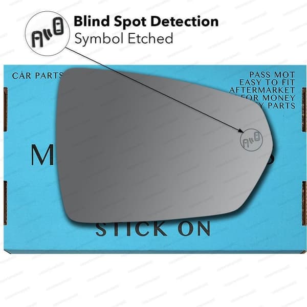 Right Driver Side BSM Wing Mirror Glass For Audi A1 2018-2023