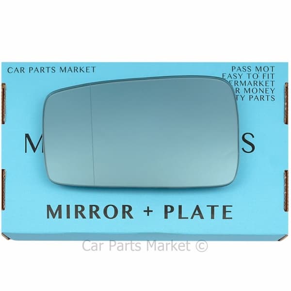 Left Side blue Aspheric Mirror Glass For Audi 80 90 Coupe Cabriolet 86-96 Plate