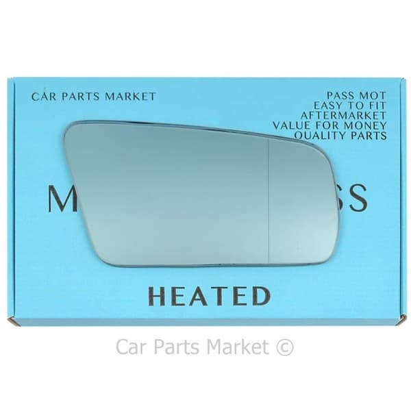 Right Side blue Wide Angle Wing Mirror Glass For Audi 100 200 1982-1991 Heated