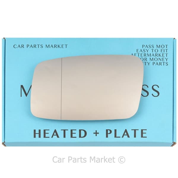 Left Side Wide Angle Wing Door Mirror Glass For Volvo c70 1997-04 Heated + Plate