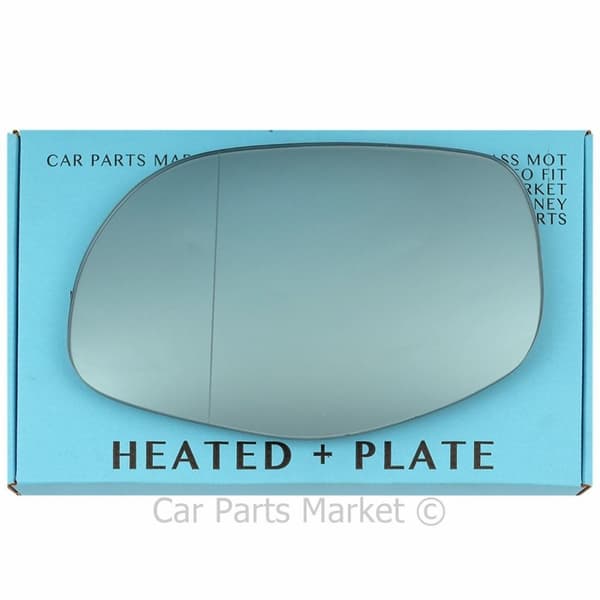Left Blue Wide Angle Wing Mirror Glass For Porsche cayenne 07-09 Heated + Plate