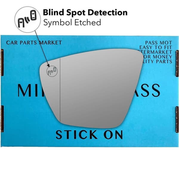 Left Side Wide Angle BSD BSM Wing Mirror Glass For Skoda Karoq 2017-2023