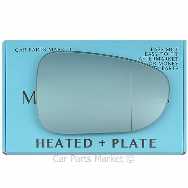 For Ford Galaxy 95-06 Right Aspheric Electric Blue Wing Mirror Glass with Plate