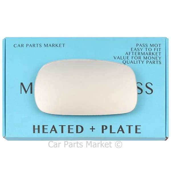 Left Side Wing Mirror Glass For Nissan Micra K11 1992-2003 Heated + Plate