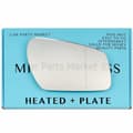 Miniatyrbillede 1 af 2: For Ford Focus 04-07 Right Driver Aspheric Electric Wing Mirror Glass with Plate
