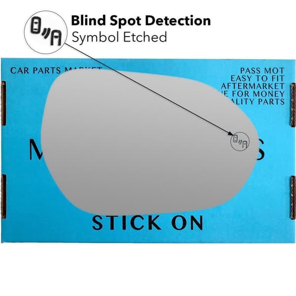 Right Side BSD BSM Wing Door Mirror Glass For Toyota Yaris 2020-2023 Stick On