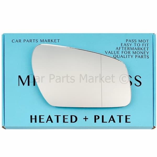 For Ford C-Max 03-09 Right Aspheric Electric Wing Door Mirror Glass with Plate