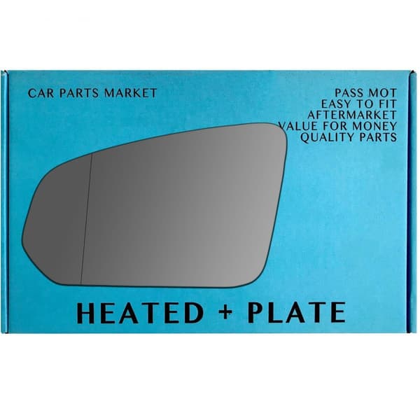 Left Passenger Side Mirror Glass For Volvo V60 2018-2022 wide Angle Heated Plate