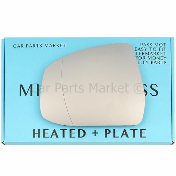 For Ford Mondeo 07-14 Left Side Aspheric Electric Wing Mirror Glass with Plate