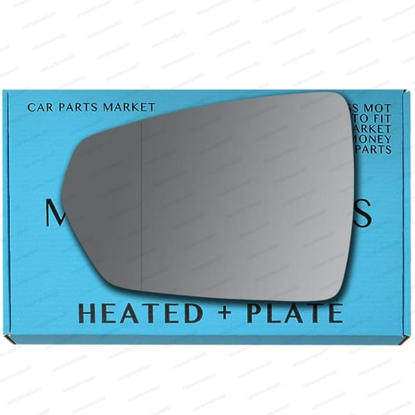 Left Passenger Side Wide Angle Mirror Glass For VW Polo 2018-2023 Heated Plate