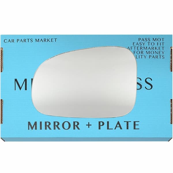 Left Passenger Side Wing Mirror Glass For Toyota Verso-S 2010-13 + Plate
