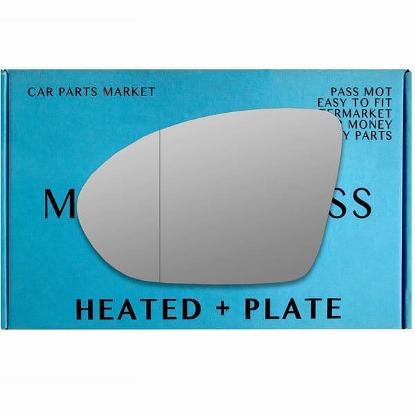Left Side Wide Angle Wing Mirror Glass For Vauxhall Astra K 2015-21 Heated Plate