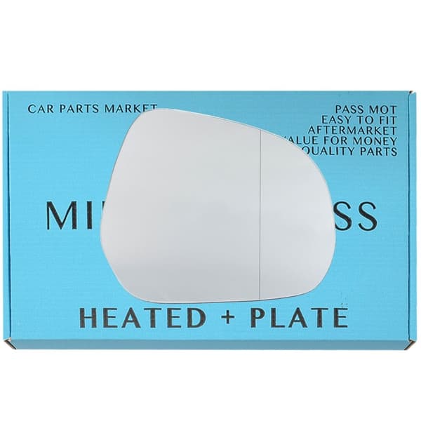 For Vauxhall Agila 08-16 Right Side Aspheric Electric Wing Mirror Glass +Plate