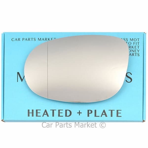 For Fiat Croma 05-11 Left Side Aspheric Electric Wing Mirror Glass with Plate
