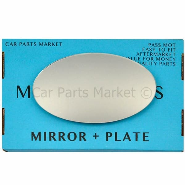 Left Passenger Side Mirror Glass For Mini one cooper convertible 2004-07 + Plate