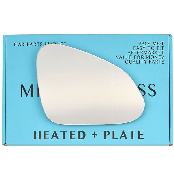 For Vauxhall Insignia 08-17 Right Aspheric Electric Wing Mirror Glass +Plate