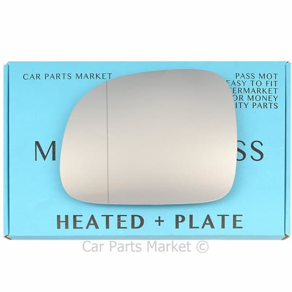 For Fiat 500L 12-23 Left Passenger Aspheric Electric Wing Mirror Glass +Plate