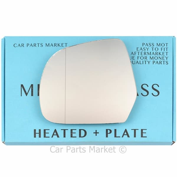 Wide Angle Left Passenger Mirror Glass For Dacia Duster 2010-14 Heated +Plate