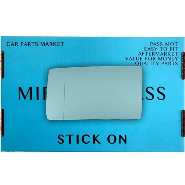 (LHD) Left Side BLUE wide Angle Mirror Glass For Mercedes E-Class 83-95 (148mm)
