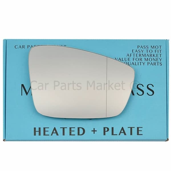 For Skoda Citigo 12-20 Right Side Aspheric Electric Wing Mirror Glass with Plate