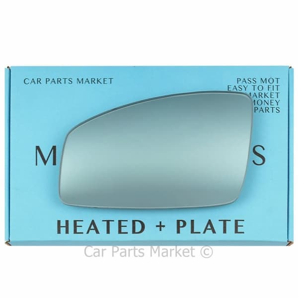For Renault Espace 03-09 Left Side Electric Blue Wing Mirror Glass with Plate