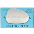 Miniatyrbillede 1 af 2: For Seat Leon 09-12 Right Driver Aspheric Electric Wing Mirror Glass with Plate