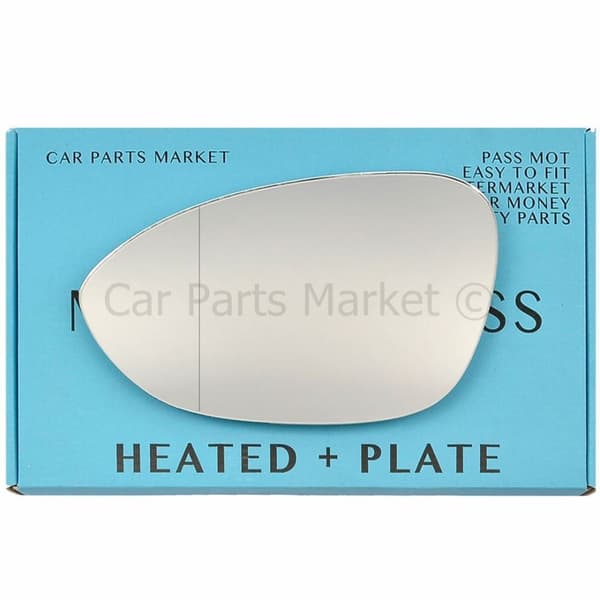 For BMW Z4 2009-2017 Left Passenger Aspheric Electric Wing Mirror Glass +Plate