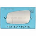 Miniatyrbillede 1 af 2: For Seat Leon 99-03 Left Passenger Aspheric Electric Wing Mirror Glass w/ Plate