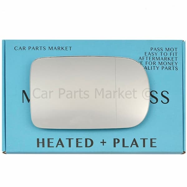For BMW 7 Series 94-01 Right Side Aspheric Electric Wing Mirror Glass with Plate