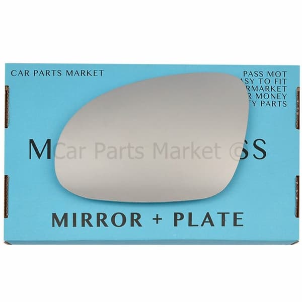 For Volkswagen Passat 05-10 Left Passenger Side Wing Mirror Glass +Plate
