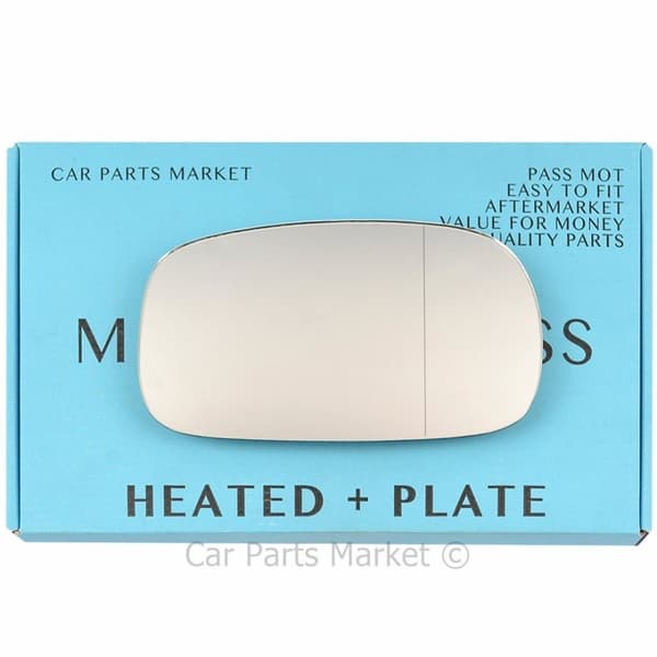 Right Side Wide Angle Wing Mirror Glass For Nissan Micra K11 92-03 Heated +Plate
