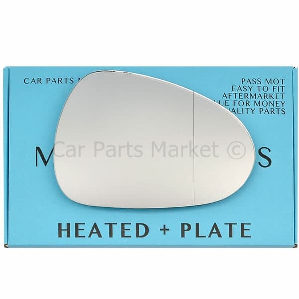 For Seat Exeo 08-13 Right Driver Aspheric Electric Wing Mirror Glass with Plate