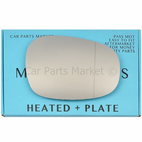 For BMW 1 Series 2009-2011 Right Side Aspheric Electric Wing Mirror Glass +Plate