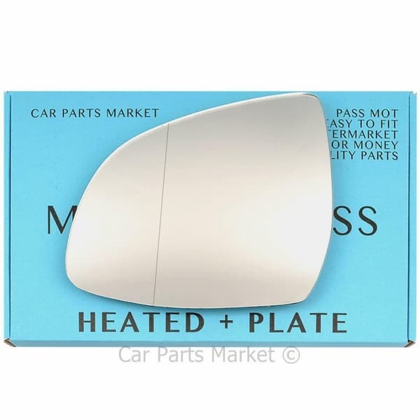 Left Passenger Side wide Angle Mirror Glass For BMW X3 2017-2022 Heated + Plate